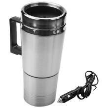 Car Heating Kettle, Simple 12V 300Ml Portable in Car Coffee Maker Tea Pot Vehicle Heating Cup Lid Outdoor Water Bottle Electric Tea Kettle