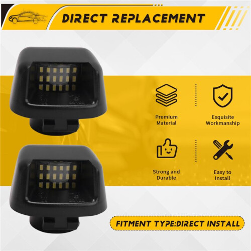 LED License Plate Light for  Navara D40 Frontier 2004-2018 2