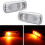 1 Pair Car LED Side Mirror Indicator Amber Light Replace Rearview Mirror Turn Side Light with Bulbs for  C4 Hatchback 2004-2011 4
