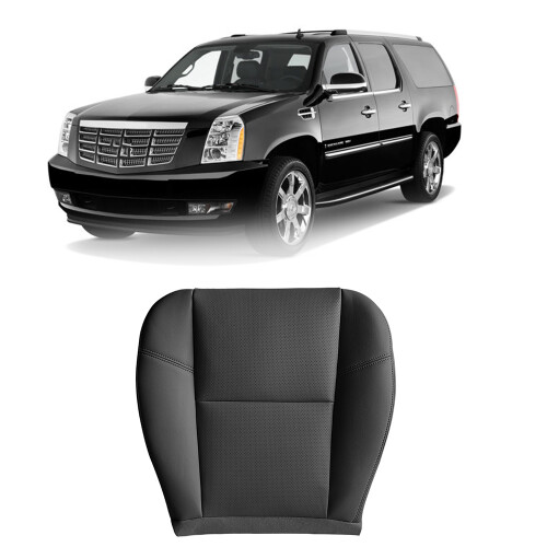 Car Front Driver Side PU Leather  Cushion Bottom  Cover for  Escalade 2007-2014 Black 2