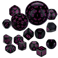 15-Delige Complete Veelvlakkige DND-Dobbelstenenset D3-D100 Sferische RPG-Dobbelstenenset voor Benodigdheden voor Rollenspellen voor Tafelspellen