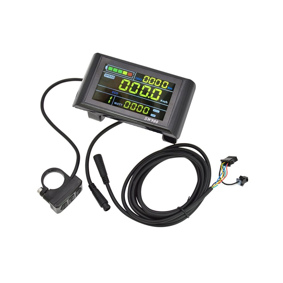 Sw900 Color Screen Diplay Electric Bicycle Mountain Bike Lcd Diplay 6 Cores Waterproof Cable Waterproof Interface Light 4711184995315