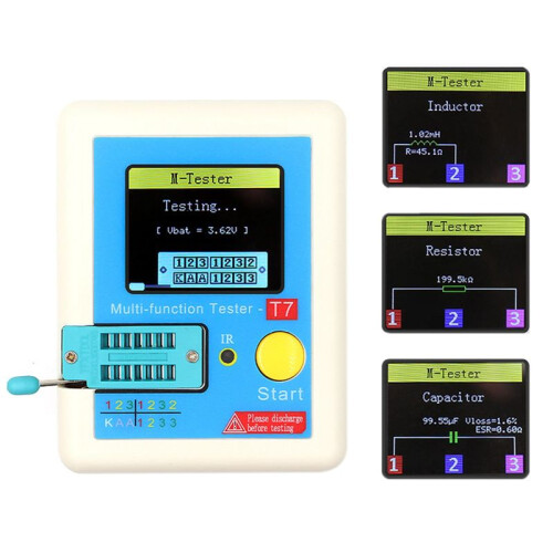 -T7 High Speed Transistor Tester Full Color Graphic Display Multi-Function Portable Tester 2