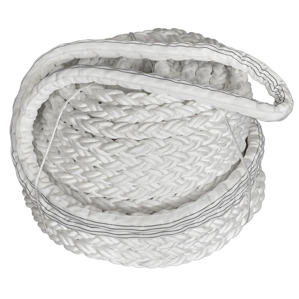 Dock Line Nylon Braided Boat Dock Rope 5M With Floating Spliced Loop For Marine Mooring 50Mm 9189345239526