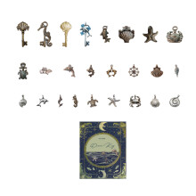 Retro Key Theme Journal Sticker Repositionierbarer-5