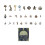 Retro Key Theme Journal Sticker Repositionierbarer-5 1