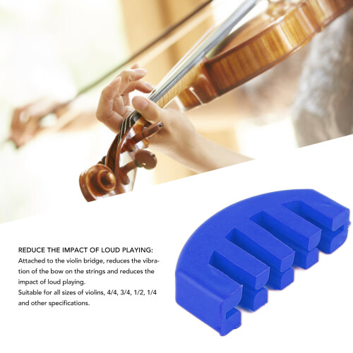 Mute universale blu per violino - Adatta a violini 4/4, 3/4, 1/2 e 1/4 2