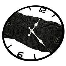 Holzwanduhr mit leisen Bewegungen, runde, kreative Uhr,-A