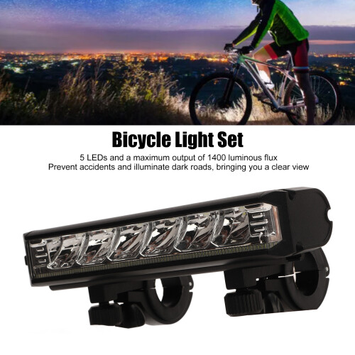 Aluminum Alloy USB Rechargeable Bicycle Light Set 6 Brightness 2