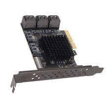PCIe SATA 8-Port Erweiterungskarte mit kurzem Baffle, unterstützt Hot-Swap-Startlaufwerk