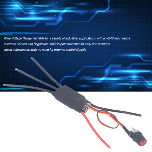 Durable 7‑24V 15A 200W BLDC Motor Speed Controller with Potentiometer 2