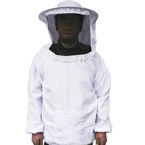Beekeeping Suit Hooded Veil Coverall Jacket, Protective Beekeeping Smock, Hat Sleeve Thin 1