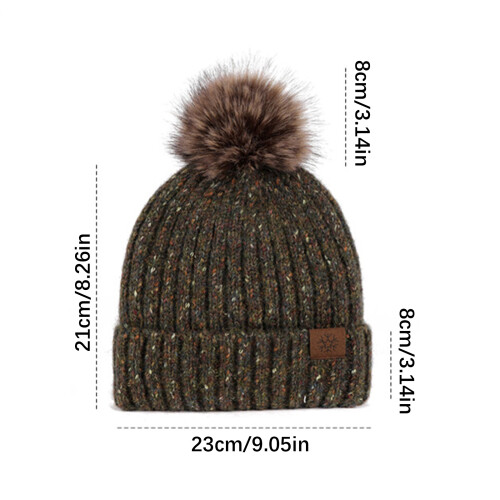 Weiche, mit Fleece gefütterte, dehnbare Wintermütze aus-CCF 1