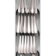 Kitchen Drawer Holding Organizer, Non-Slip Feet Silverware Tray with Space Saver Design, Perfect for Efficient Storage of Flatware Spoons Forks