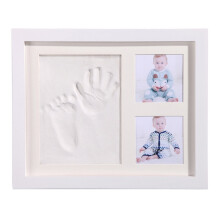 Safe Non-Toxic Clay Baby Handprint & Footprint Kit, Complete Memory Making Set for Durable Lasting Finish at Home (23cm*28cm)
