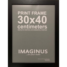 Elegant Black Modern Picture Frame, Striking, Finished Look For Posters Or Prints, Durable Polystyrene Front For Optical Clarity, 30 X 40 Cm (11.80 X