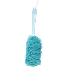Loofah rugscrubber met natuurlijke houten handgreep, badspons voor mannen en vrouwen (blauw), exfolieert en stimuleert de bloedsomloop, ideaal voor