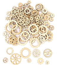 Giaranna Steampunk Ton Cré-umha, Adhmad Nádúrtha le haghaidh Gabhálais Lámhdhéanta, 100 Píosa Gabhálais Mharthanacha Neamh-Tocsaineacha,