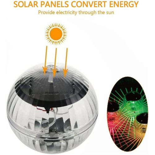 Solar Floating Pool Light 3 Pack Waterproof LED Color Changing Pond Lights 2