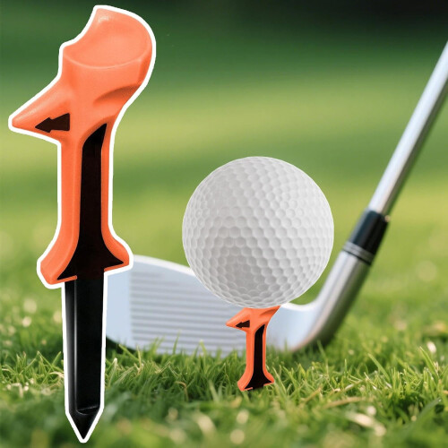 Course Golf Tee, 10Degree Tilted Tees, Tapered Base, Low Friction, Accuracy Improver For Beginners Training Lesson 1