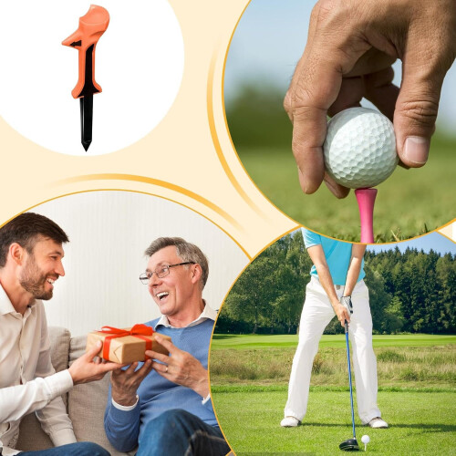Course Golf Tee, 10Degree Tilted Tees, Tapered Base, Low Friction, Accuracy Improver For Beginners Training Lesson 2
