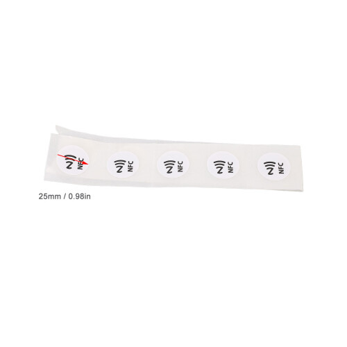 NFC-Tags PVC Wasserdicht 504 Bytes 30 Stück Programmierbare Aufkleber für TagMo Weiß 1
