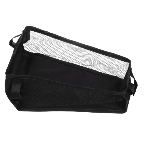 Stroller Organizer Bag Universal Pushchair Storage Net Diaper Bottle Grey Bottom Basket