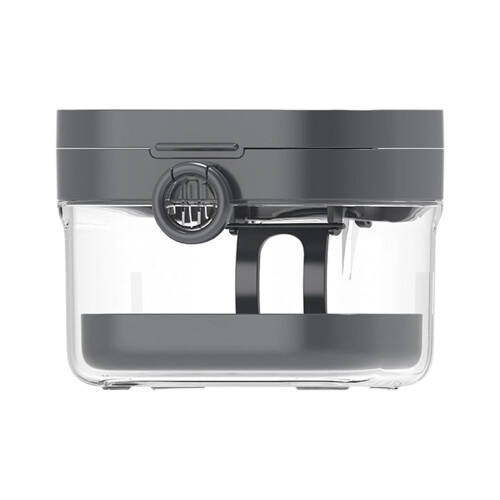 Denture Containers for Soaking Denture Bath Container With Mirror Gray Night Guard And Retainer Cleaning Tool Set