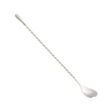 Cocktail Bar Spoon with Twisted Handle Stainless Steel Swizzle Stick for Mixing Drinks and Cocktails