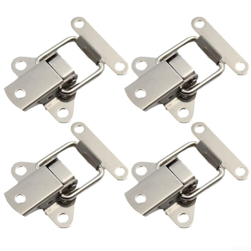 Stainless Steel Toggle Latch Clamp 4pc, Spring Loaded, Rustproof, Secure Closure for Cabinets and Boxes