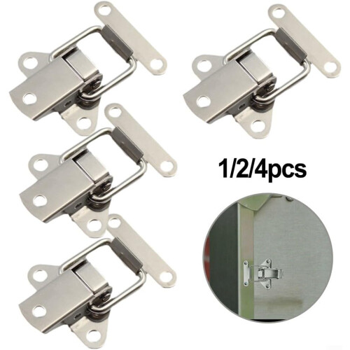Stainless Steel Toggle Latch Clamp 4pc, Spring Loaded, Rustproof, Secure Closure for Cabinets and Boxes 2