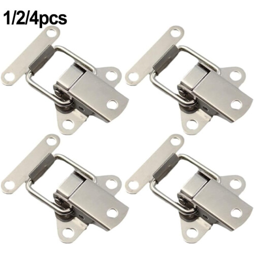 Stainless Steel Toggle Latch Clamp 4pc, Spring Loaded, Rustproof, Secure Closure for Cabinets and Boxes 1