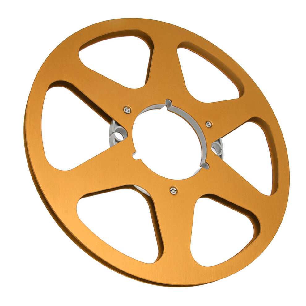 Durable 10 Inch Aluminum Alloy Empty Tape Reel For Recording Gold 8481369784374