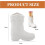 Cowboy Boot Match Holder  Handcrafted Ceramic Jar With Striker, Portable Multipurpose Matchstick Holder, White Decor 4