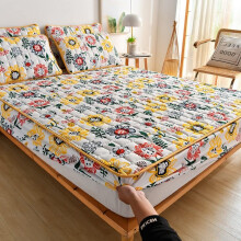 Mattress Topper AirPermeable Thickened Quilted Cover For King And Queen, Fitted Bed Sheet, Color 8, Size 200x220x30