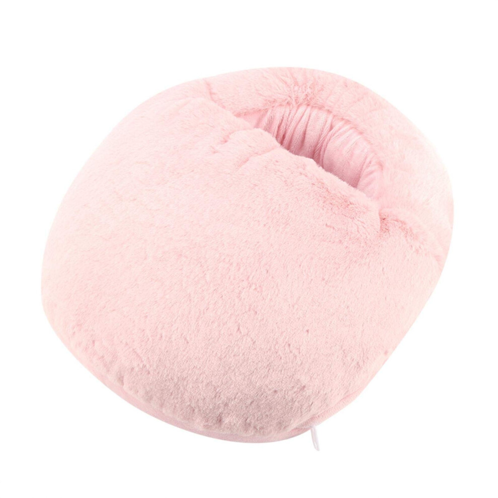 Pink Usb Heated Slippers Electric Foot Warmer With Rapid Heating Soft Cozy Cushion For Winter Indoor