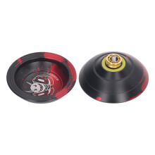 Yo Yo Toy 2 Drehmodi, Aluminiumlegierung, 5,5 cm, Schwarz/Rot