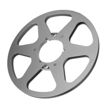 10 Inch Aluminum Alloy Empty Tape Reel for 1/4 Inch Tape, Silver