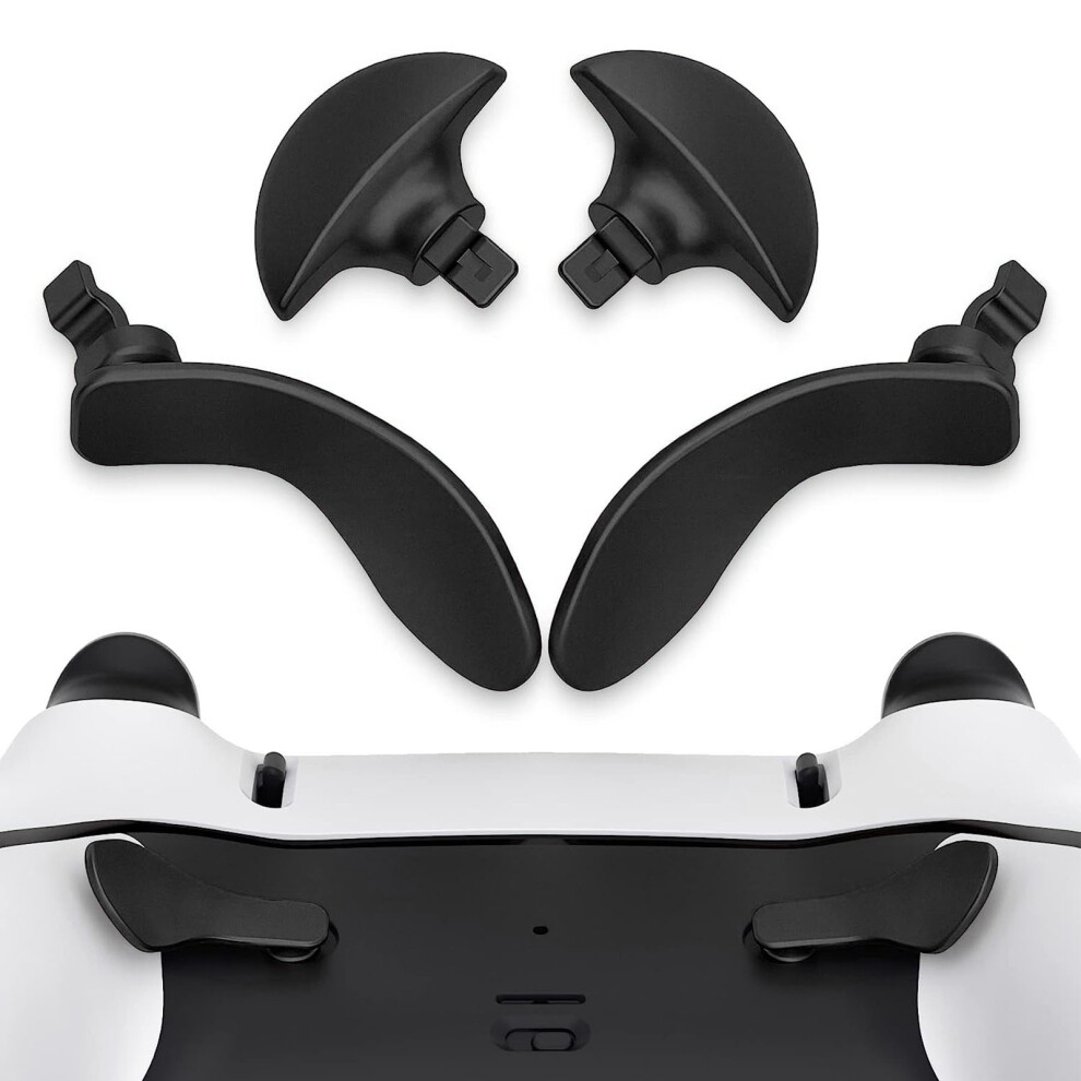 4Pcs Metal Back Buttons For Ps5 Edge Controller - Back Paddle Replacement Black 7641369785493