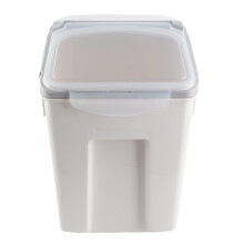 Dog Food Storage Container 32.5x19.5x36.3cm with Double Sealing Design and Measuring Cup Premium ABS Material for Cats and Dogs