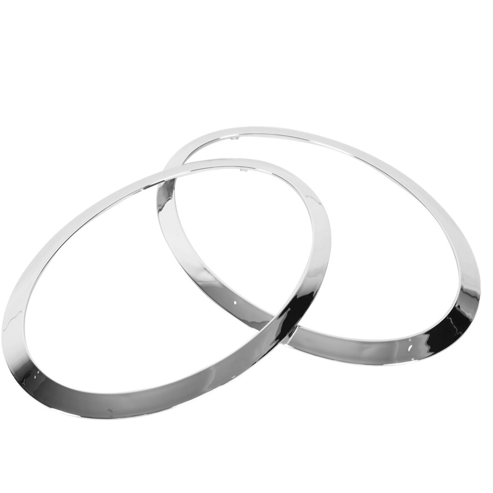 Cooper F55 F56 F57 Headlight Bezel - Durable Chrome Abs Trim Rings 8211369786609