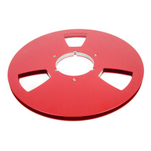 Reel in all your tapes with this 10.5-inch aluminum alloy 1/4-inch tape reel, featuring 3 wind resistance holes for enhanced stability.