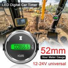 52mm LED Digital Hour Meter Timer 12/24V for Cars Trucks & Boats