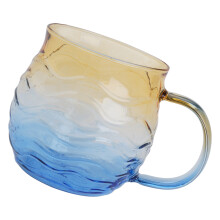 Tasse en verre de mer fabriquée à la main-Ruban électrostatique