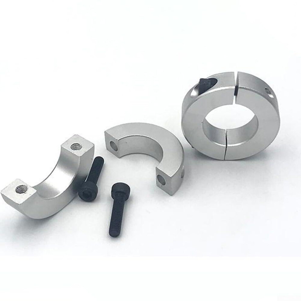 Double Split Shaft Collar Clamp 6Mm40mm Aluminium Alloy Twopiece Clipon Fixing Ring Black Oxide 22Mm 9189345244537