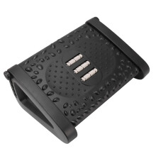 Adjustable Under Desk Footrest with Massage Texture, Roller, Black