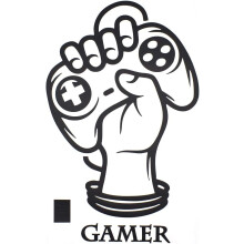 Wandbild mit Gaming-Controller-Motiv, Aufkleber für Videospieler: Abnehmbare Wandaufkleber für Jungenzimmer, 57 x 36 cm, hochwertiges PVC-Vinyl