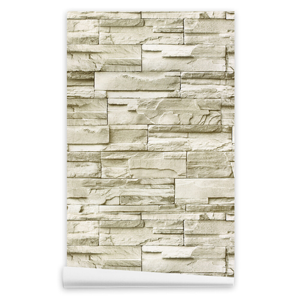 Effortless Home Makeover, Self Adhesive Removable Wallpaper Boasts Realistic Stone Appearance, Perfect For Quick Renovations In Any Room 9004841492025