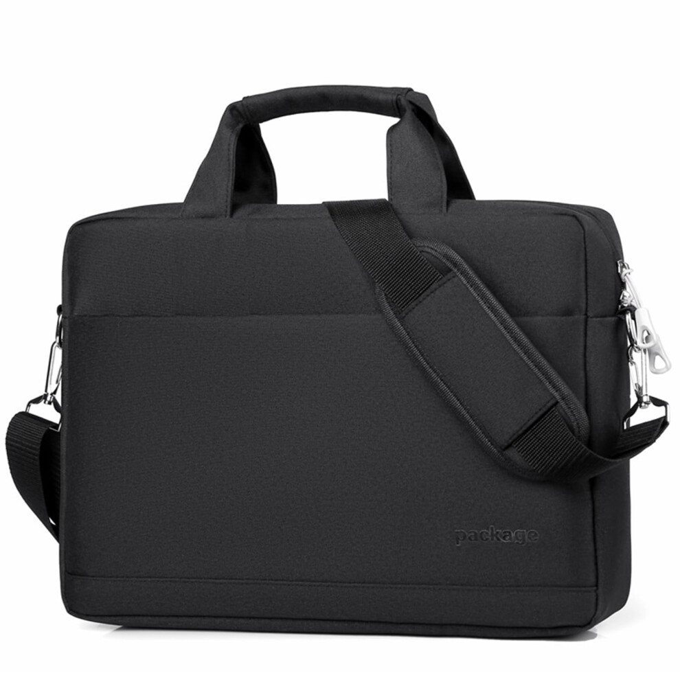 Shoulder Laptop Bag 15.6Inch Case With Padded Strap, Zippered Sleeve For Women Men, Business School Office, Black 9426802475357