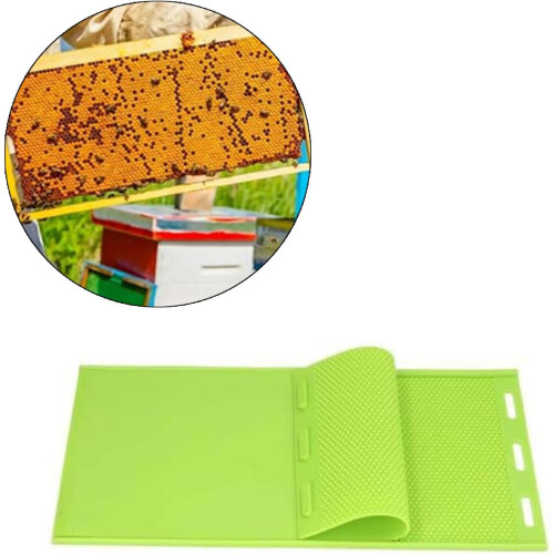 Silicone Honeycomb Pattern Beeswax Mold for Beekeeping with Leaf Design Educational Demo 2